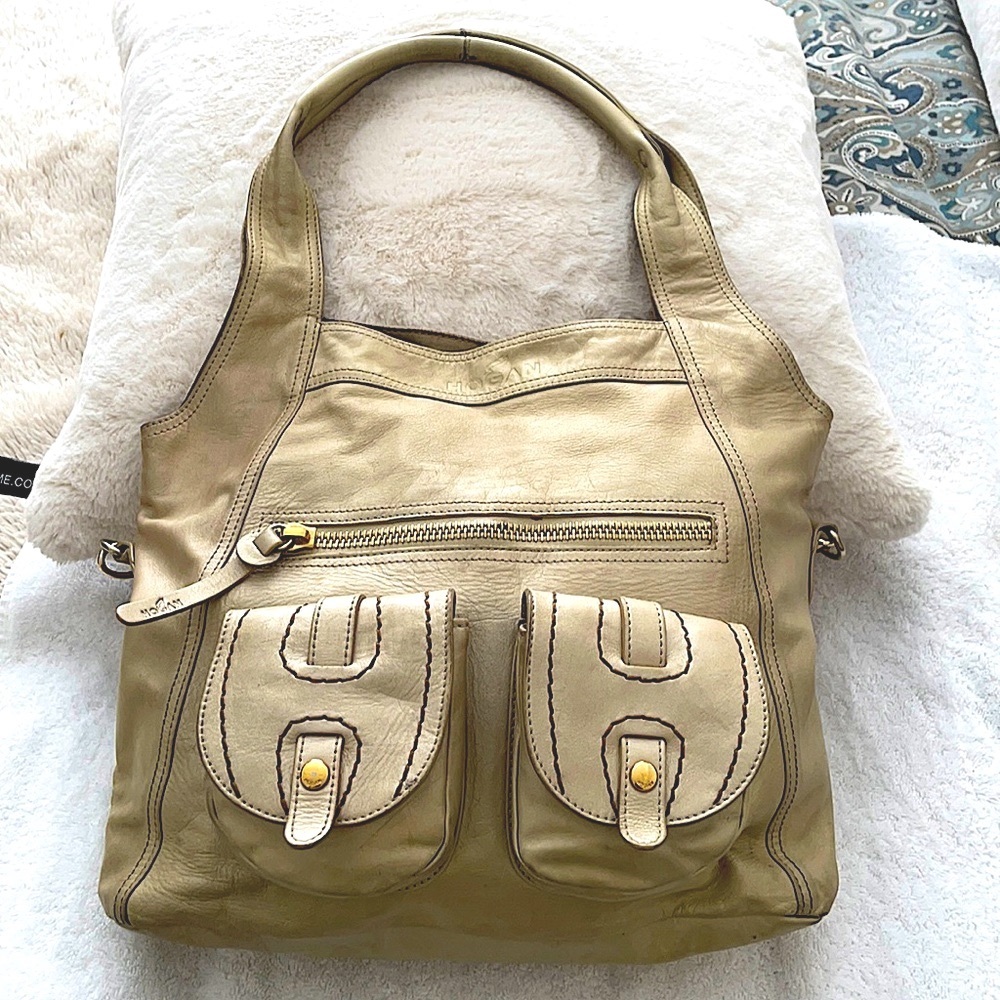 Hogan leather handbag with cross body option.